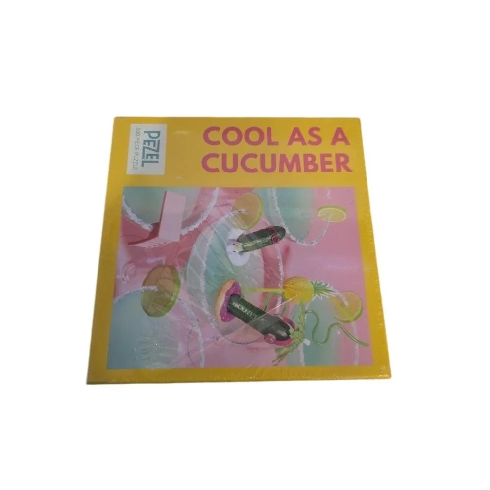 Pezel Cool As A Cucumber 500 Piece Jigsaw Puzzle Cocktail Scene Multi Color New